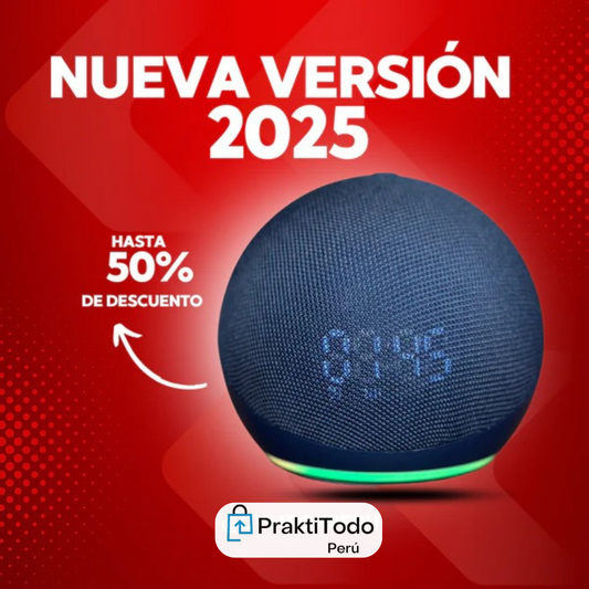 PARLANTE INTELIGENTE ALEXA CON RELOJ DIGITAL
