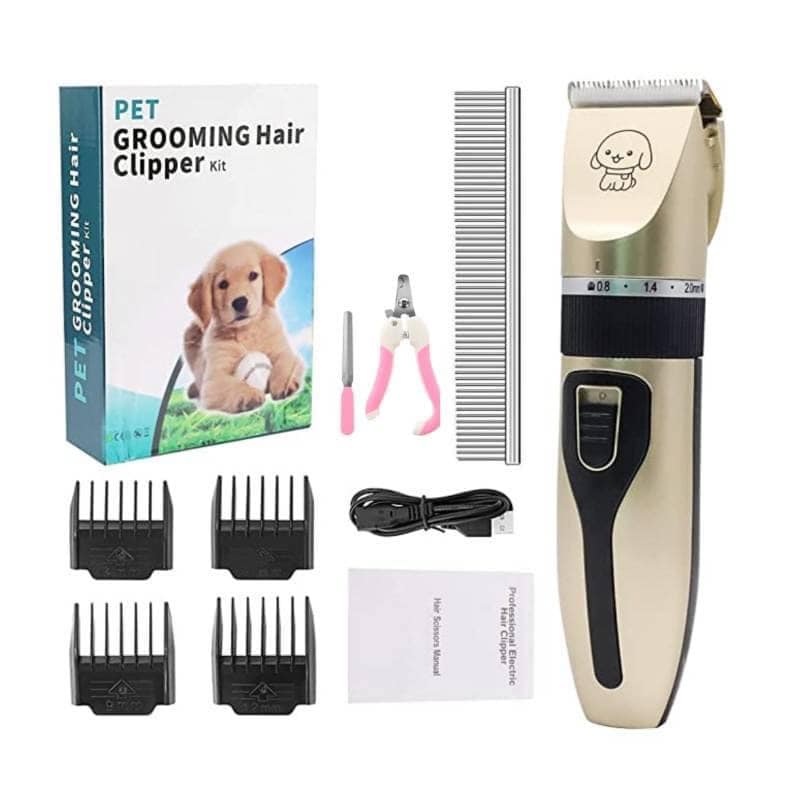 KIT DE MAQUINA CORTA PELO PARA MASCOTAS INALAMBRICO